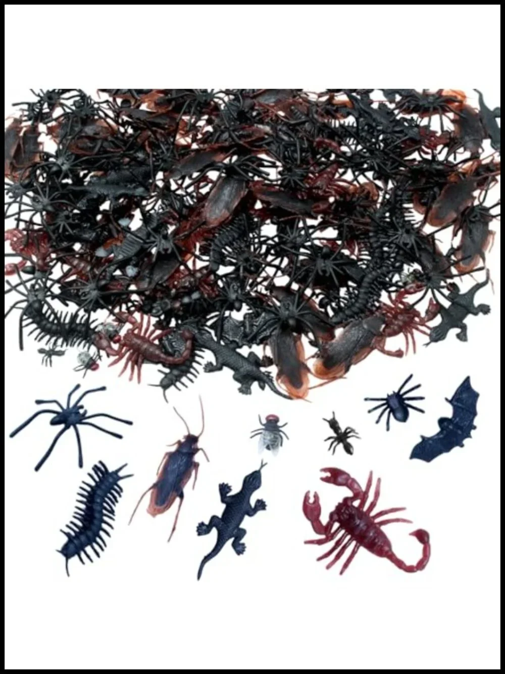 180 Pc Realistic Fake Plastic Bugs Insects Halloween Pranks Party Favors Gag
